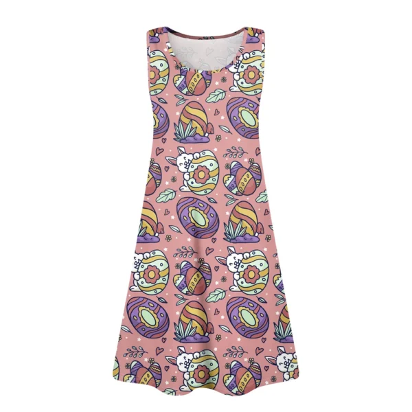 Women's Easter Summer Printed Casual Loose Sundresses Fashion Dresses Dress - Image 11