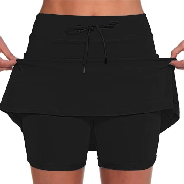 Women's Casual Athletic Fitness Running Yoga Pleated Shorts Skirt Tennis Skirt - Image 7
