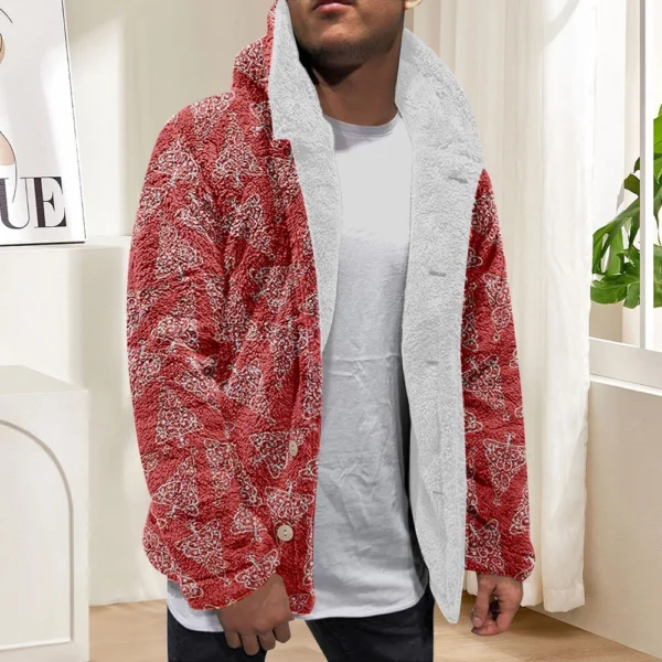 Men'S Winter Zipper Hooded Fleece Sweatshirt With Patch Pocket Casual Jacket - Image 19