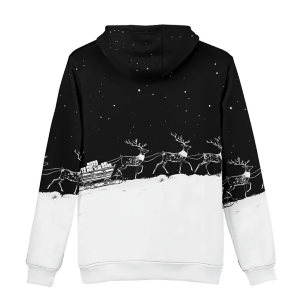 Men's Loose Printed Hooded Sweatshirt Men's Casual Fashion Sports Sweatshirt - Image 12