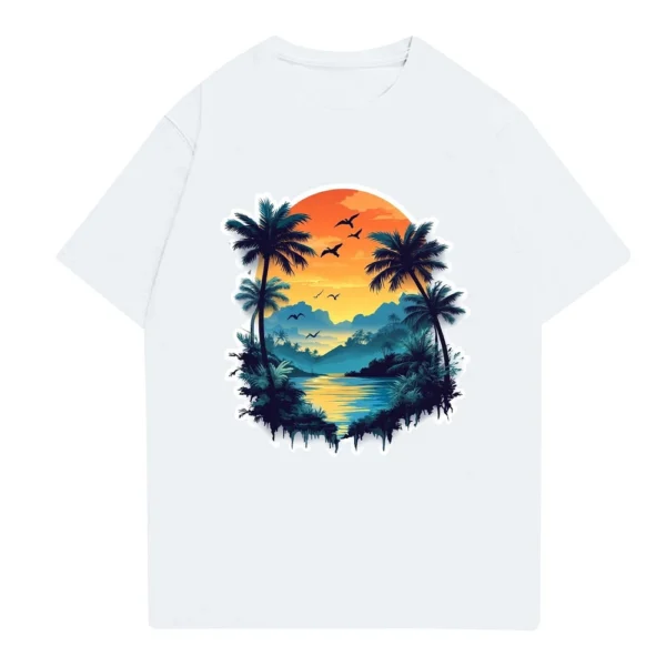 Men's Stand Collar Short Sleeve Shirt Loose Leisure Holiday Shirt Man - Image 31