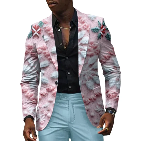Unisex Winter Christmas Prints Suit Jackets Unisex Casual Fashion Button Jackets - Image 22