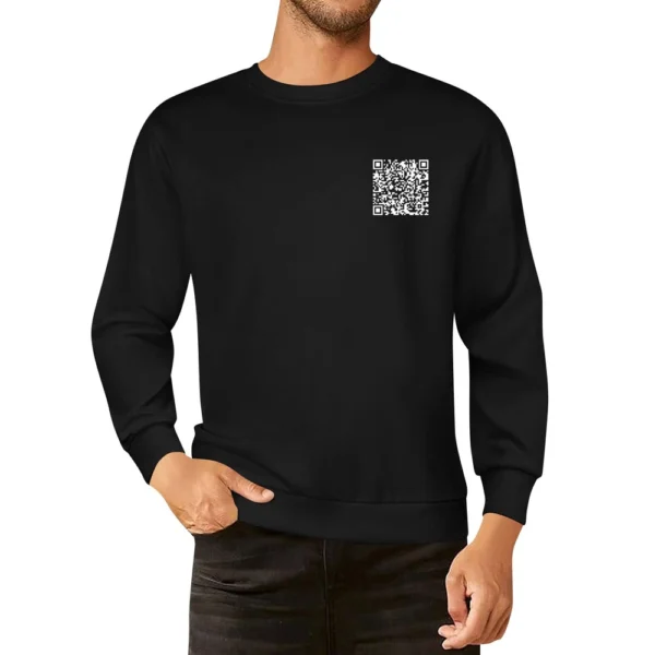 Men's Women's Casual Fashion The Same Hoodie Two-dimensional Code Print Hoodie - Image 3