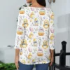Women's Printed Easter Basic Tops Casual 3/4 Sleeve Fashion Plus Size Pullover - Image 12