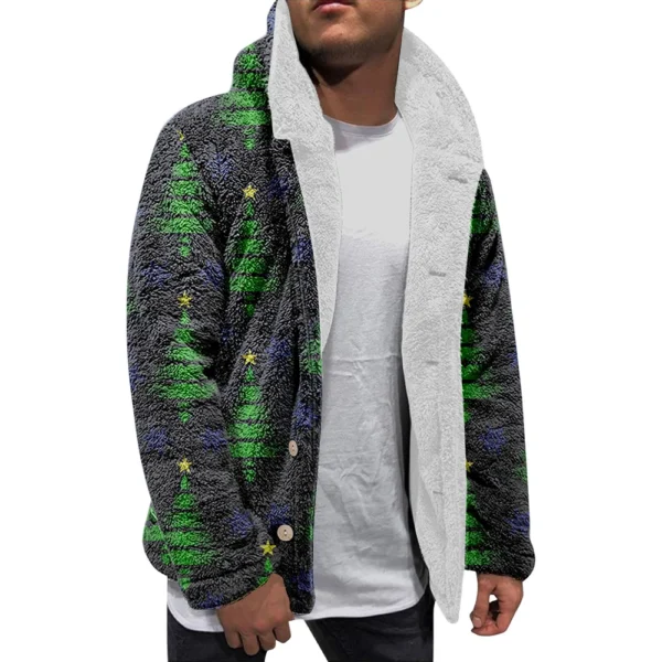 Men'S Winter Zipper Hooded Fleece Sweatshirt With Patch Pocket Casual Jacket - Image 20