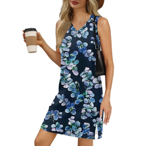 Women's V-neck Summer Casual Beach Vacation Women's Sleeveless Floral Print - Image 23