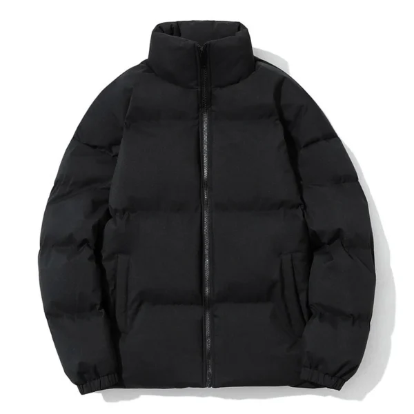 Men's stand collar thick coat thermal - Image 5