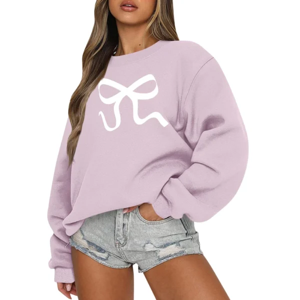 Women's Colorblock Sweatshirt Long Sleeve Round Neck Casual Comfortable Loose - Image 22