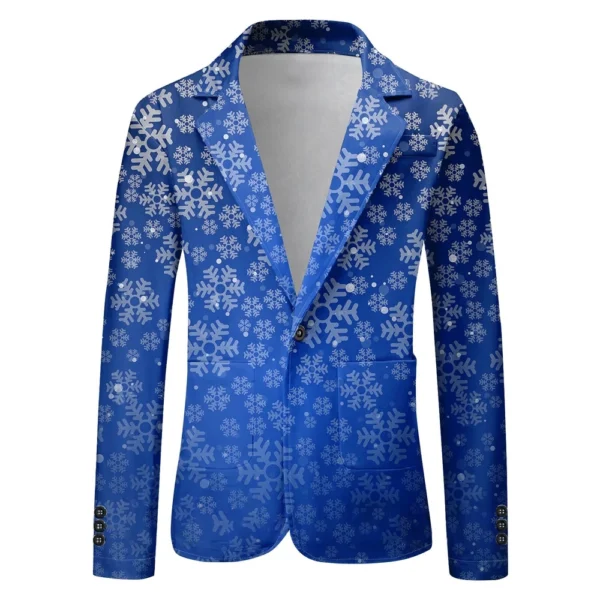 Unisex Winter Christmas Prints Suit Jackets Unisex Casual Fashion Button Jackets - Image 16