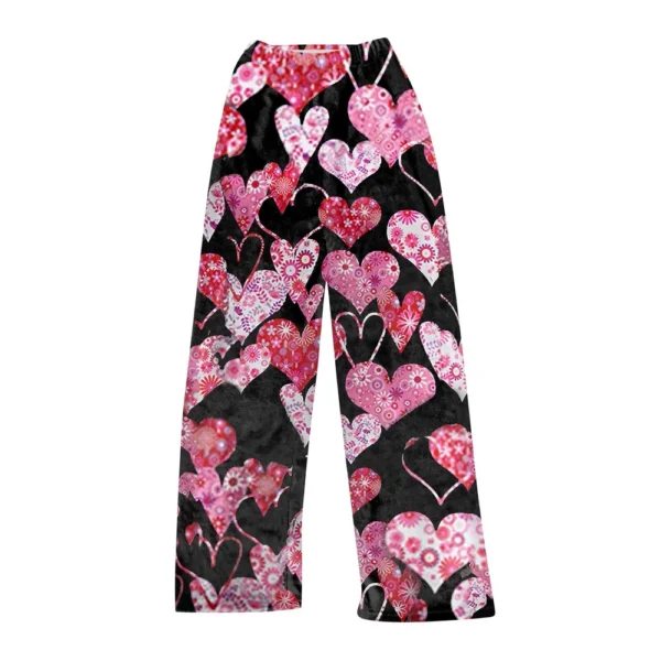 Women Winter Plaid Pants Full Length Long Trousers Sports Pants - Image 12