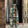 Women's Shoulder Strap Vintage Loose Print Casual Jumpsuit Christmas - Image 31