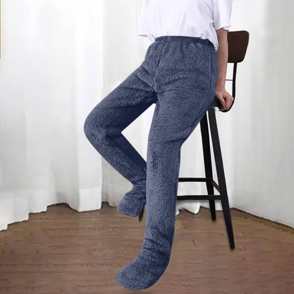 Women's Solid Color Thick Pantyhose Full Foot Loose Foot Plush Thermal Pants - Image 8