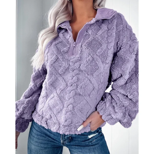 Women's casual loose warm long-sleeved jacket - Image 26
