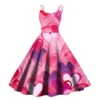 Christmas Ladies Casual Fashion Flower Print Sexy Off Shoulder Punk Retro Skirt - Image 20