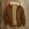 Men's Casual Zippered Pocket Hooded Jacket Men's Solid Color Fashion Warm Jacket - Image 22
