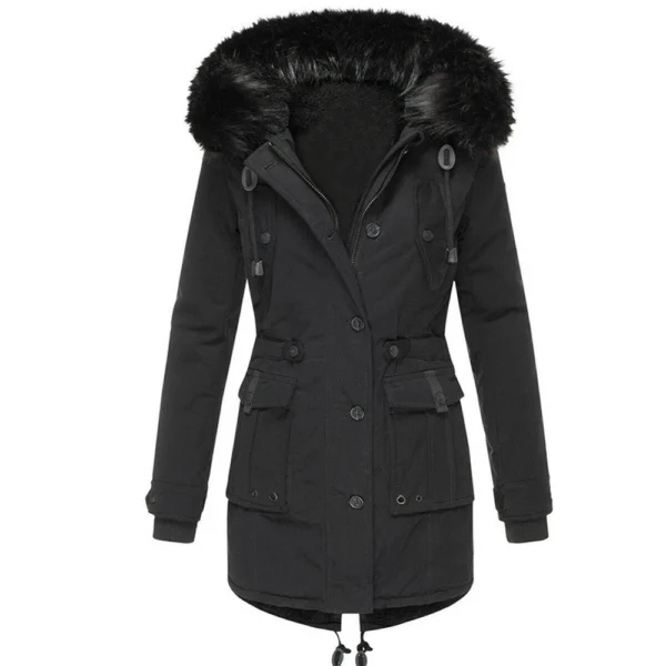 Women's Fashion Plus Fleece Thickened Cotton-padded Winter Coat Pie Overcome - Image 14