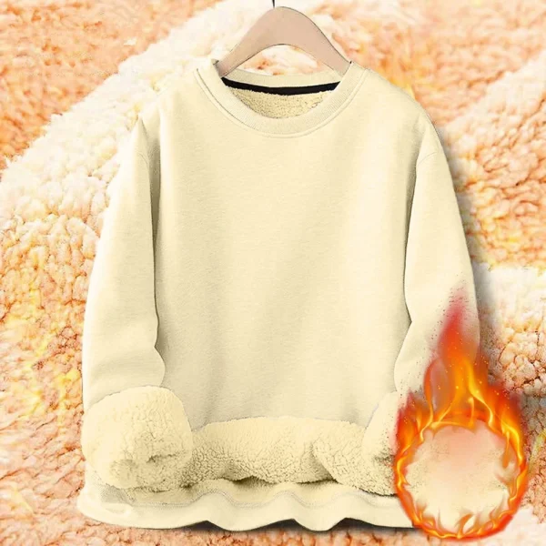Men's Long Sleeve Fleece Casual Fuzzy Crewneck Pullover Warm Winter Sweatshirts - Image 5
