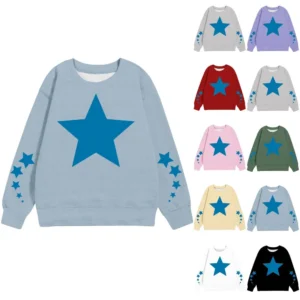 Women's Fashionable Loose Fitting Hooded Pullover, Long Sleeved Sportswear,