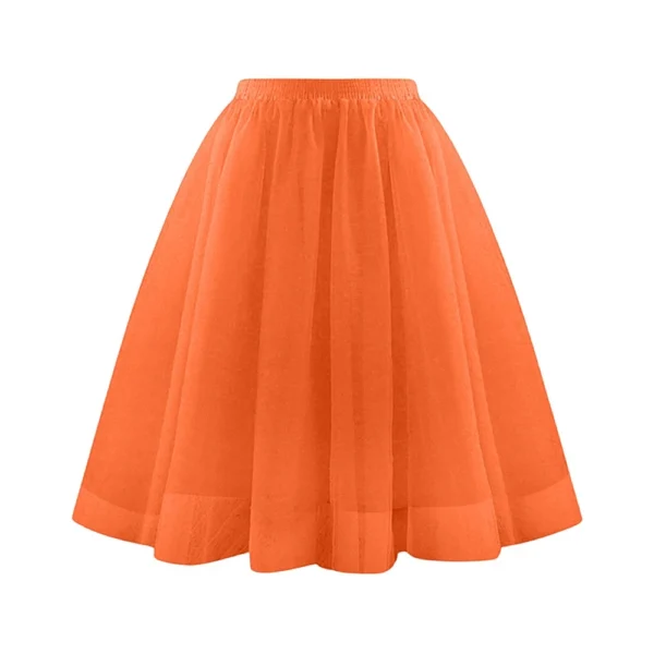 Women's Fashion Solid Color Half Skirt Party Ballet Puff Skirt Mesh Skirt - Image 46