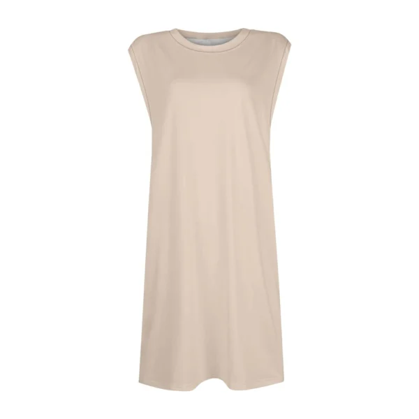 Women's Casual And Fashionable Round-neck Sleeveless Printing Mid Length Dress - Image 8