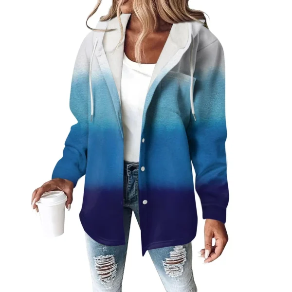 Women's Coat Casual And Fashionable Composite Thick And Warm Printed Hooded - Image 17