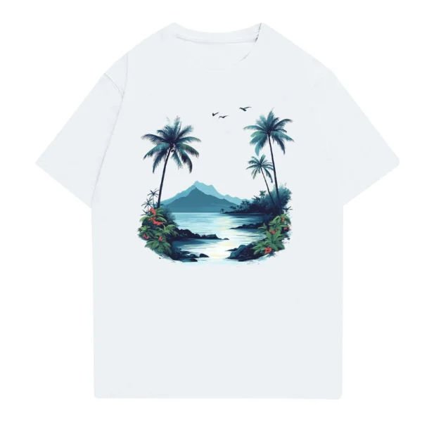 Men's Stand Collar Short Sleeve Shirt Loose Leisure Holiday Shirt Man - Image 6