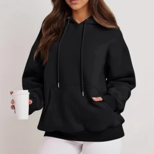 Women's Solid Color Sweatshirts Long Sleeve Round Neck Casual Comfortable Loose