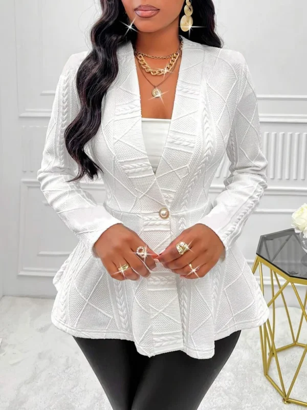 Black suit long sleeve jacket women - Image 9