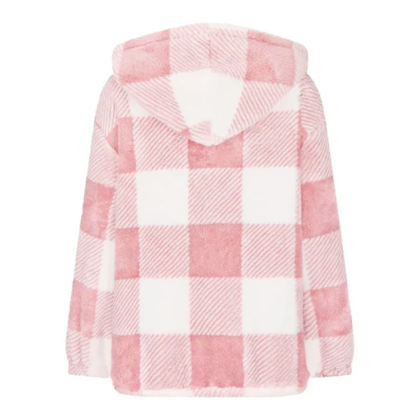 Fall Winter Ethos Plaid Casual Long-sleeved Hooded Cardigan Zipper Coat - Image 30