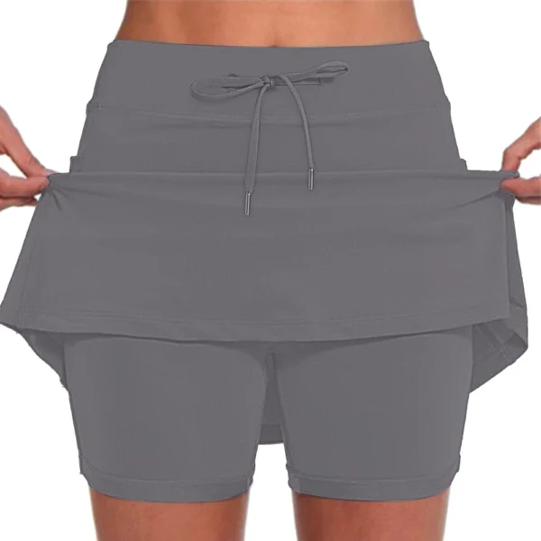 Women's Casual Athletic Fitness Running Yoga Pleated Shorts Skirt Tennis Skirt - Image 9