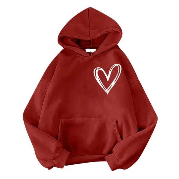 Hooded Plus Velvet Sweater Women's Casual Loose Tops Jacket Couples Hoodies - Image 37