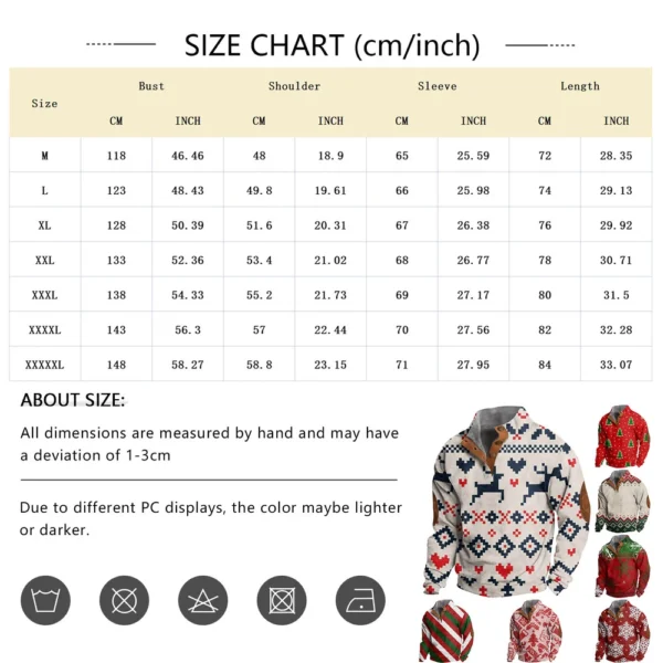 Men's Buttoned Sweatshirt With European And American Autumn/winter Printed Long - Image 27