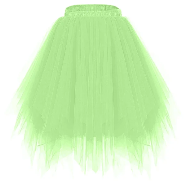 Women's Fashion Solid Color Half Skirt Party Ballet Puff Skirt Mesh Skirt - Image 56