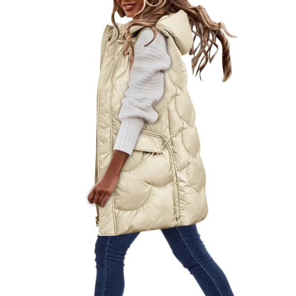 Women's Fashion  Winter Disposable Cotton Vest Mid-length Versatile Slim Fit - Image 4