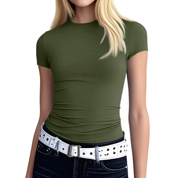 Women's Daily Loose Casual Printed Fashion Round Neck Short Sleeved T-Shirt - Image 13