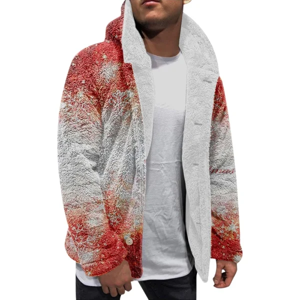 Men'S Winter Zipper Hooded Fleece Sweatshirt With Patch Pocket Casual Jacket - Image 32