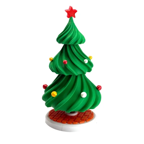 Indoor Christmas Tree Shop Rotating Scene Holiday Decoration with Lights - Image 6