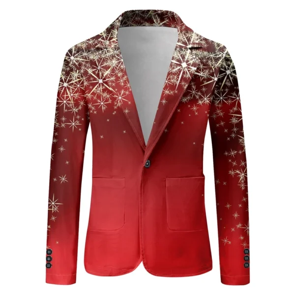 Unisex Winter Christmas Prints Suit Jackets Unisex Casual Fashion Button Jackets - Image 29