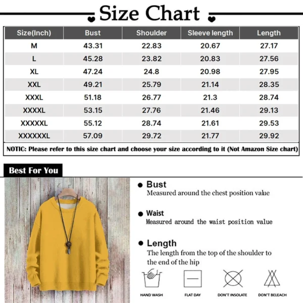 Men's Christmas Print Faux Sweater, Crewneck Sweatshirt, Loose Long-sleeved Top - Image 33