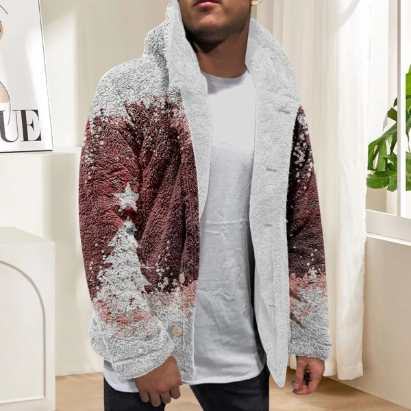 Men'S Winter Zipper Hooded Fleece Sweatshirt With Patch Pocket Casual Jacket - Image 28