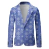 Unisex Winter Christmas Prints Suit Jackets Unisex Casual Fashion Button Jackets - Image 5