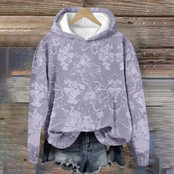 Women's Tops Sweatshirt Print Round Neck Hooded Casual - Image 28