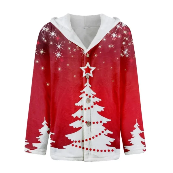 Men'S Winter Zipper Hooded Fleece Sweatshirt With Patch Pocket Casual Jacket - Image 11