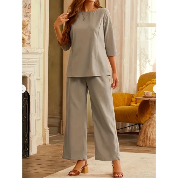 Women's casual trousers loose solid color suit women - Image 4