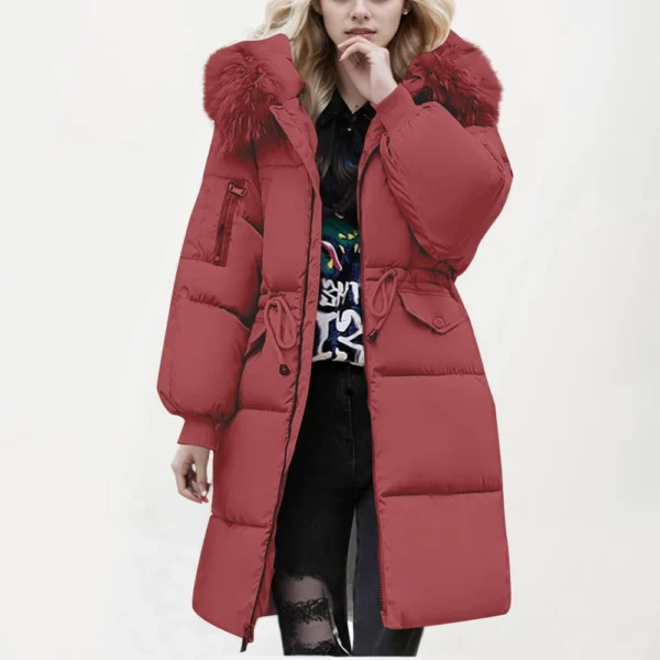 Women's Solid Color Down Cotton Jacket Medium-length Bread Clothing Large - Image 19