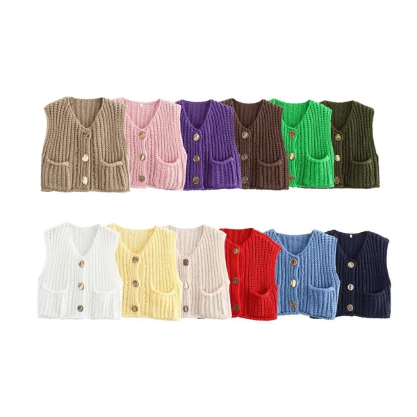 Women's thick needle vest