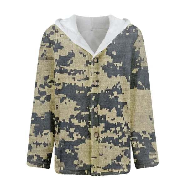 Men'S Winter Zipper Hooded Fleece Sweatshirt With Patch Pocket Casual Jacket - Image 11