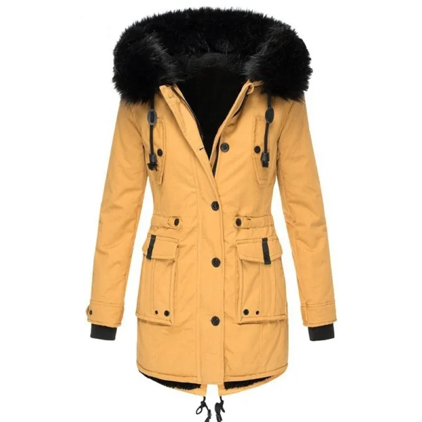 Women's Fashion Plus Fleece Thickened Cotton-padded Winter Coat Pie Overcome - Image 30