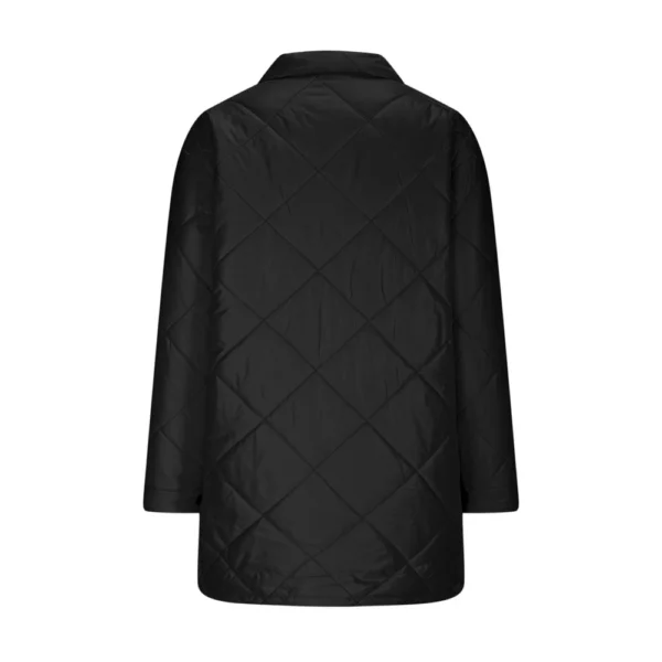 Women's  Loose Casual Solid Color Medium Long Diamond  Down Cotton Jacket, - Image 12