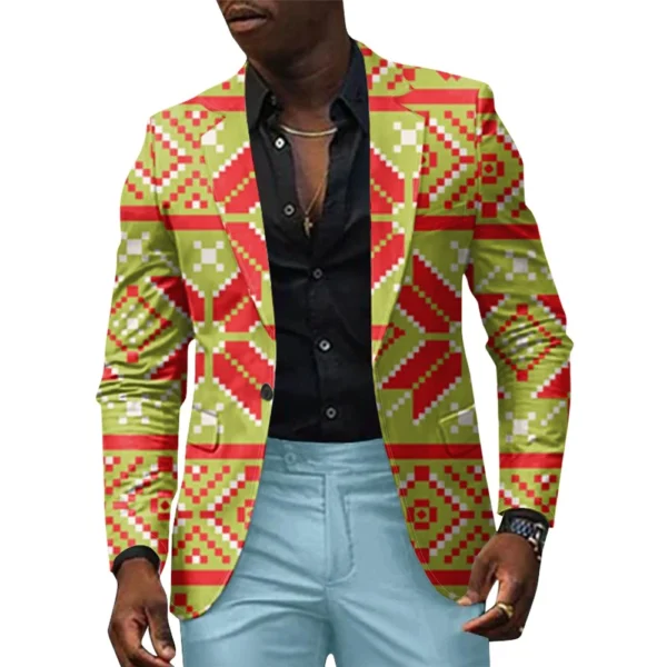 Unisex Winter Christmas Prints Suit Jackets Unisex Casual Fashion Button Jackets - Image 16